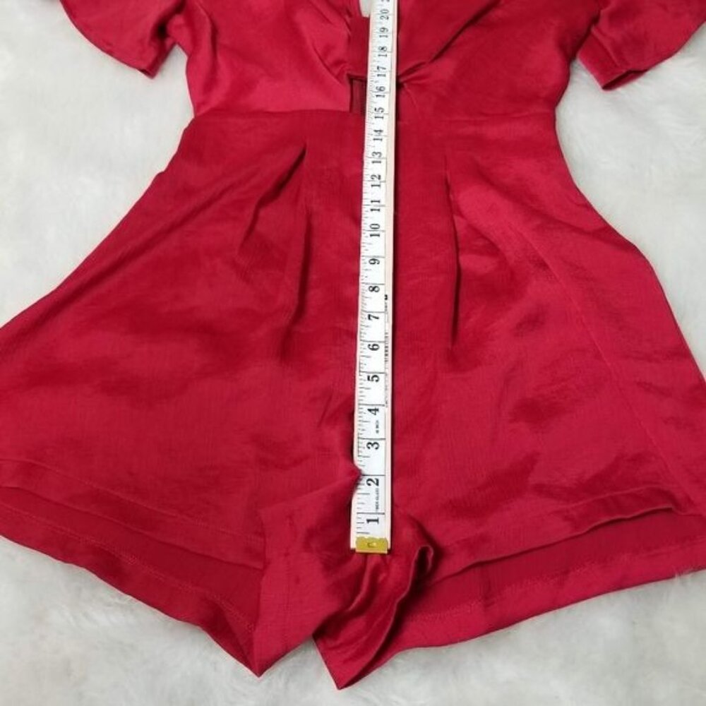 Parallel Lines (Asos) Twist Front Cutout Red Romp… - image 6